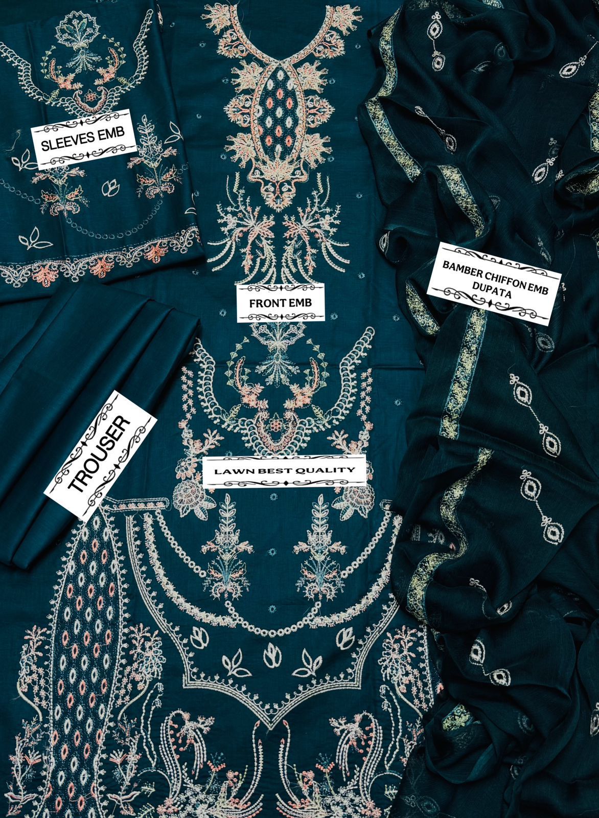 Qalamkar 3 Piece Fancy Summer Collection