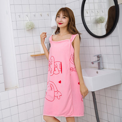 Cartoon Microfiber Bath Towel for Women