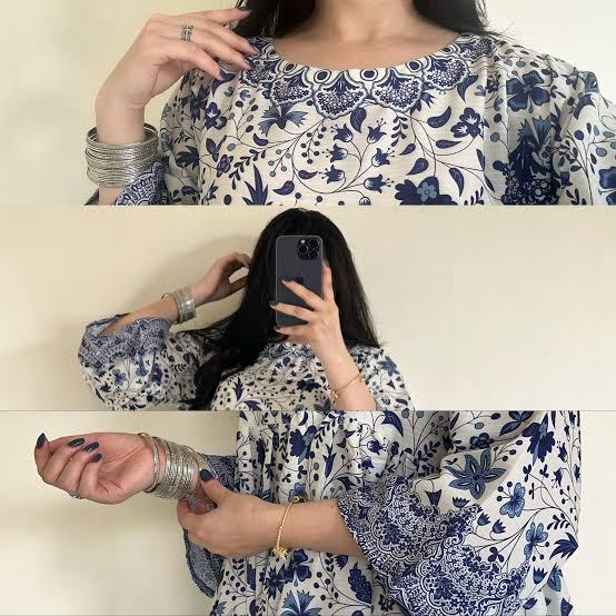 Stitched 3PC Doria Lawn Digital Printed Frock Set – Summer Collection