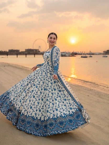 Stitched 3PC Doria Lawn Digital Printed Frock Set – Summer Collection