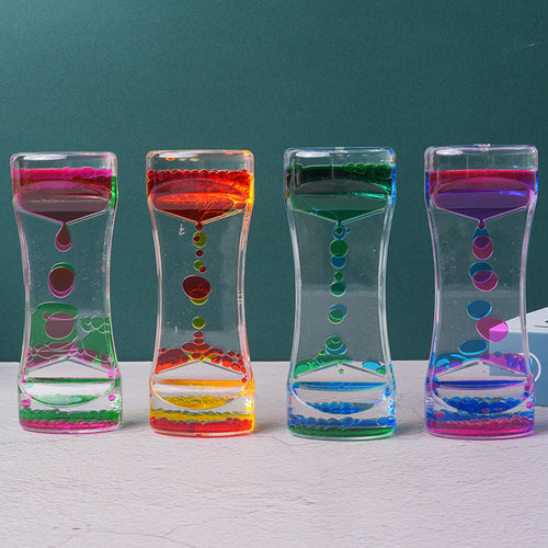 Dual Color Liquid Acrylic Hourglass Timer Decor