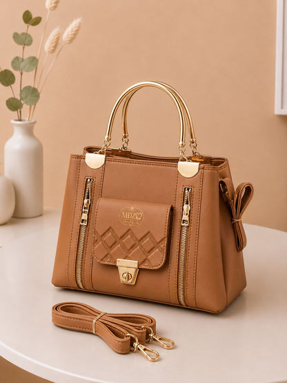 Ladies Stylish Steel Handle Handbag