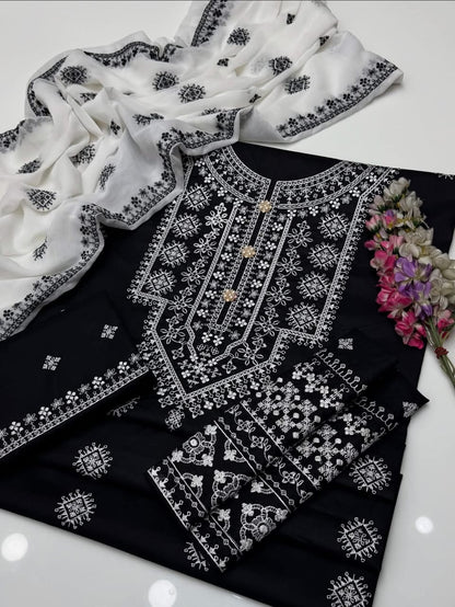 Premium Embroidered 3 Piece Lawn Suit